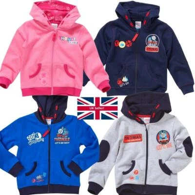 Thomas The Tank Engine Boys Girls Hoodies Zip Up Novelty Character Printed - Image 1 of 2