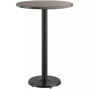 30" Round Ash Laminate Table Top With Base - Bar Height Restaurant Table - Picture 1 of 7