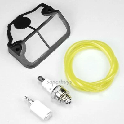 4pcs Fuel Line Filter Spark Plug Husqvarna 36 41 136 141 137 142 Chainsaw Kit - Image 1 of 4
