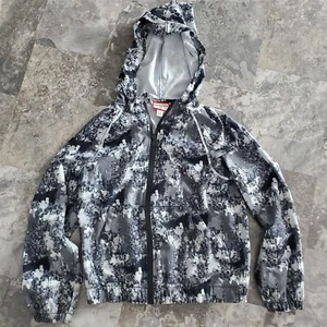 jacket kids zip up shell hood HUNTER CAMO gray Performance dry fit Youth 8 - 10 - Picture 1 of 3