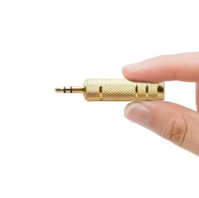 Headphone Adapter Small to Big, 3.5mm 1/8 to 6.35mm 1/4 Inch Jack Audio Adaptor - Image 1 of 4