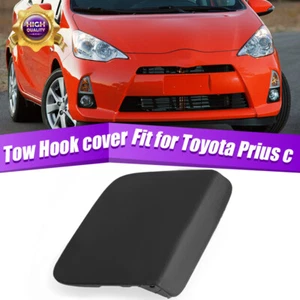 Tapa de tapa de ojo de gancho de remolque para parachoques delantero sin pintar para Toyota Prius C 2012 ~2014 - Imagen 1 de 9