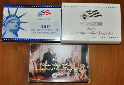 United States Mint 2007-S 14 Proof Coins Set w/Box & COA - Image 1 of 3