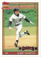 1991 Topps Baseball Robby Thompson San Francisco Giants #705