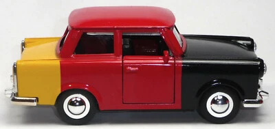 Trabant 601 schwarz-rot-gold Trabi Modellauto ca. 1:30 = 12,5cm Neuware Trabbi  - Bild 1 von 4