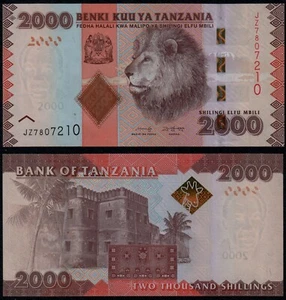 Tansania 2000 Shillings (P42b) N.D. (2020) UNC - Bild 1 von 1
