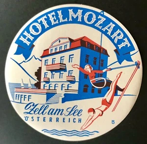 ETIQUETTE - Antique luggage Label original  : HOTEL Mozart Zellam See Osterreich - Picture 1 of 1