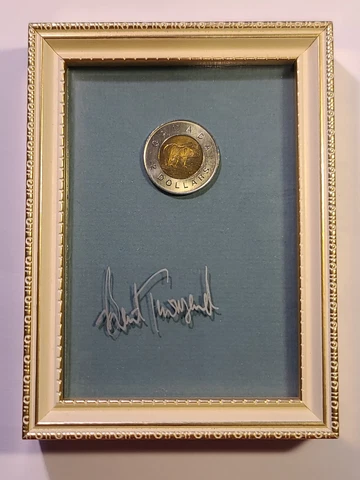 Framed Canada 2 Dollar Coin - Brent Townsend Signed - KM# 270 Cover