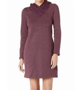 Prana Maud Dress Sweater Hooded in Purple Size S - Picture 1 of 9