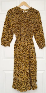 1X Vestido Midi Printfresh Para Mujer Estampado de Animales Estampado Descansado Leopardo Volantes - Imagen 1 de 13
