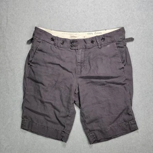 G1 Basic Goods Damen Leinen Größe 10 Taille 34 Shorts grau geknöpft - Bild 1 von 9