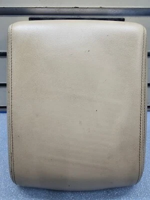 🔥99-04 Land Rover Discovery Consola Central Cuero Apoyabrazos Tapa Superior Conjunto Tostado Foto 1 de 4