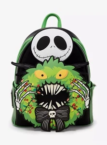 Loungefly Disney The Nightmare Before Christmas Jack Skellington Wreath Rucksack - Bild 1 von 6