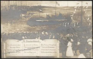 Germany WWI UBoot Deutschland U-Boot Kapt Koenig RPPC Feldpost USED 110830 - Bild 1 von 2