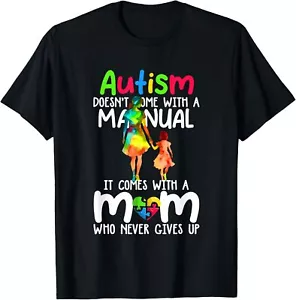 Autism Awareness 2025 Doesn't come with a manual Autism Mom T-Shirt S-5XL - Picture 1 of 5