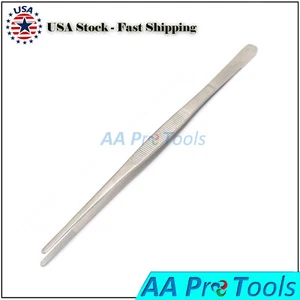 8" (20cm) Thumb Dressing Forceps Dissecting Tweezers Serrated Tips SS - Picture 1 of 2