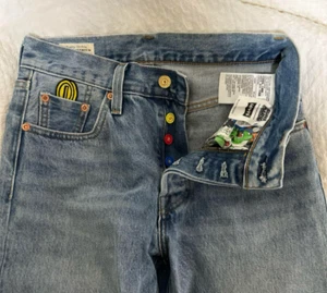 LEVI'S SUPER MARIO denim pants S size NINTENDO 2020 from JAPAN - Picture 1 of 4