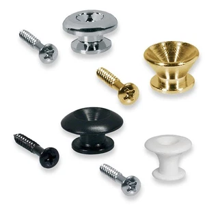 PREMIUM Gurtpin Gitarre Security Lock Endpin Pin StrapLock schwarz chrom gold - Picture 1 of 26
