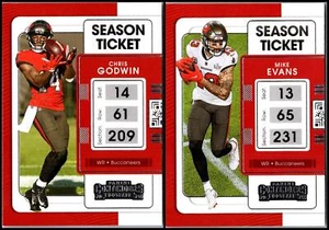 Panini Contenders Red Zone Tampa Bay Buccaneers (2) Card Lot - GOING, GOING… ... - Imagen 1 de 2