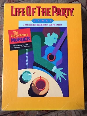 Juego interactivo de misterio Life of the Party 1987 MB Coffeehouse Murder Foto 1 de 4
