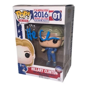 HILLARY RODHAM CLINTON SIGNED AUTOGRAPH 2016 CAMPAIGN FUNKO POP BECKETT BAS COA - Picture 1 of 6
