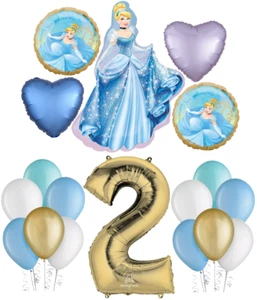 Disney Princess Cinderella 2nd Birthday Party Balloons Bouquet Decorations - Picture 1 of 8