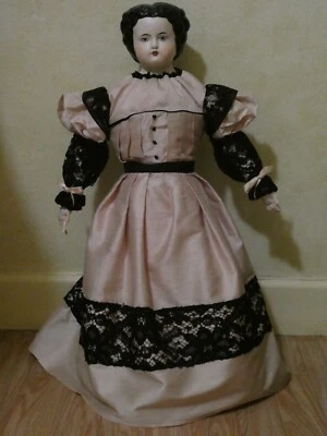 Poupée ancienne: Belle poupée de mode C.&O. Dressel 66 cm année 1875. - Photo 1/4