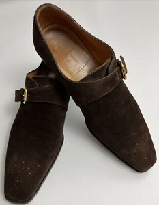 Gaziano & Girling für Ralph Lauren Purple Label Monkstrap 10,5/11 braun Wildleder - Bild 1 von 12