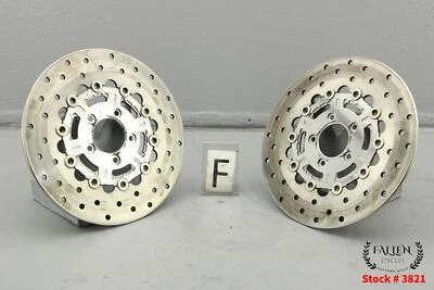 Harley Electra Glide CVO 2006 freno delantero juego de rotor DISK cromo raro Foto 1 de 4