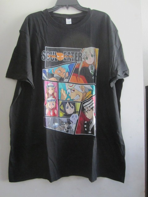 Vintage Y2K Soul Eater Graphic T-Shirt Black Japanese Anime Mens M