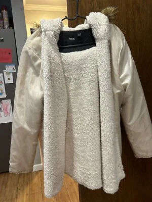 Chaqueta/abrigo abierto forrado polar talla 12 de asos para mujer Foto 1 de 4