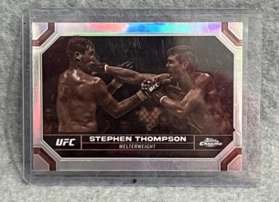 2024 UFC Topps Chrome Sepia Silver Stephen Thompson Wonder boy Parallel Card 180 - Image 1 of 4