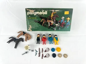Vintage 1976 Playmobil Cowboy Starter Set - Western Figuren & Pferde mit Karton 041 - Bild 1 von 4