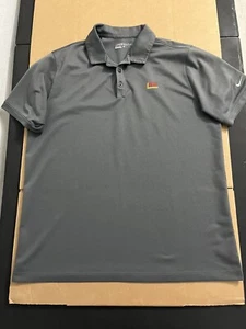 Nike Extra Large Adult Polo Shirt Dri Fit Golf Performance Gray Short Mens - Picture 1 of 9