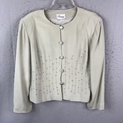 Rimini Falda Traje Mujer 14 Verde Claro 100% Seda Cuentas Chaqueta Maxi MOB Evento Foto 1 de 4