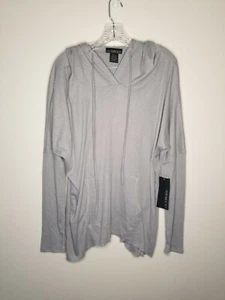 LA Threads Womens Long Sleeve Gray Hooded Sweater NWT Size XL - Picture 1 of 6
