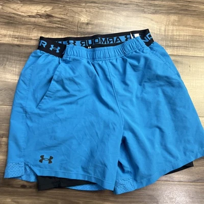Pantalones cortos Under Armour para hombre grandes azules Foto 1 de 4