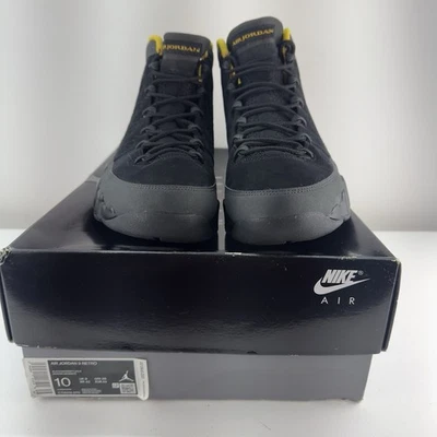 Talla 10 - Jordan 9 Retro Negro Amarillo Gris Gamuza (CT8019-070) Foto 1 de 4