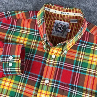 Camisa Cinch Para Hombres XL Cuadros Manga Larga Con Botones Multicolor Algodón Grueso Foto 1 de 4
