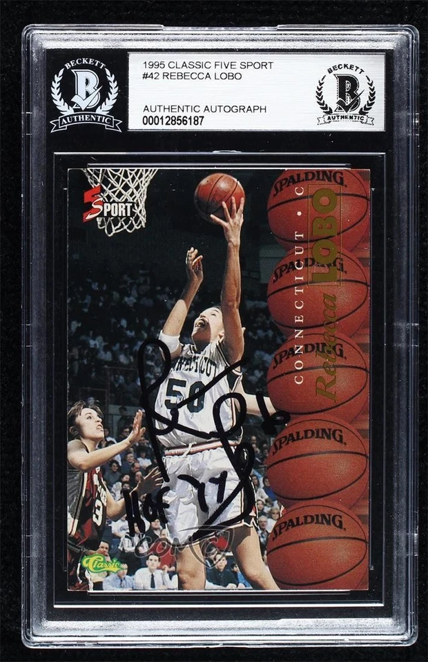 BAS 1995 Classic 5 Sport Rebecca Lobo #42 BGS Authentic Auto HOF - Image 1 of 2