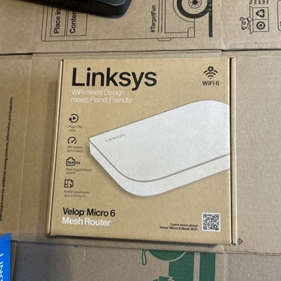 New Linksys Velop Micro 6 Dual Band 41V-300-2619R Mesh Router - Image 1 of 4