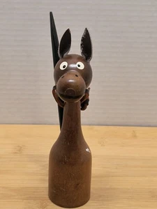 Timber Line Woodcraft Wooden Horse Pen Pencil Holder Desk Figurine 1960s VTG - Picture 1 of 13