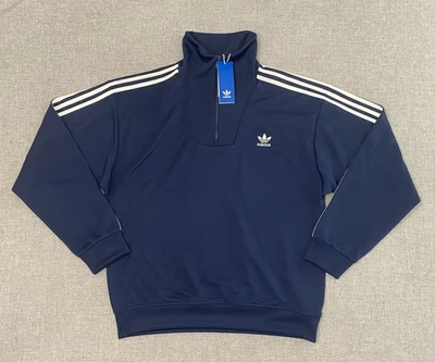 Adidas Funnel Neck Track Top 1/4 Zip Mens Medium Night Indigo Pullover - Image 1 of 4