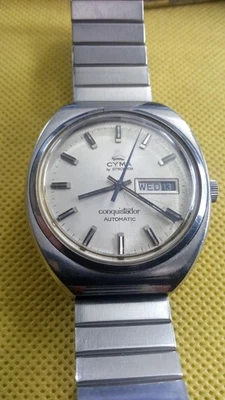 Vintage Cyma By Synchron Conquistador Automático 17 Joyas Hecho en Suiza. Foto 1 de 4