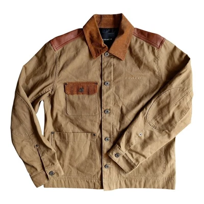Coach Leather Canvas Workwear Chore Coat Jacket Men's Medium Designer Work Wear - Image 1 of 4