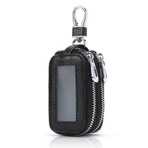 Schlüsseletui Etui Autoschlüsseltasche Echtleder Schlüsselmappe Doppelfach Etui Bag - Bild 1 von 21