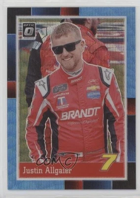 2021 Donruss NASCAR Optic Retro 1988 Carolina Blue Wave Prizm Justin Allgaier - Image 1 of 2