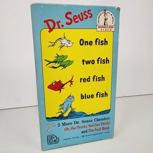 Dr. Seuss VHS 1989 Tape Beginner Book Video One Fish Two Fish Red Fish Blue Fish - Picture 1 of 4