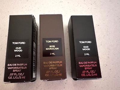 Lot 3 TOM FORD SAMPLES 2x Out Wood & 1 Bois Marocain NEW IN BOX/FULL - Image 1 of 3