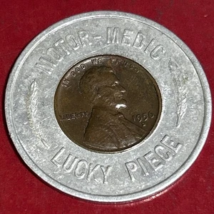 Charlotte North Carolina Motor Medic Encased Penny Token 1956D - Picture 1 of 2